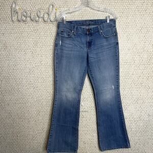 American Eagle Hipster Fit Skinny Flare 100% Cotton Light Blue Denim Size 4P